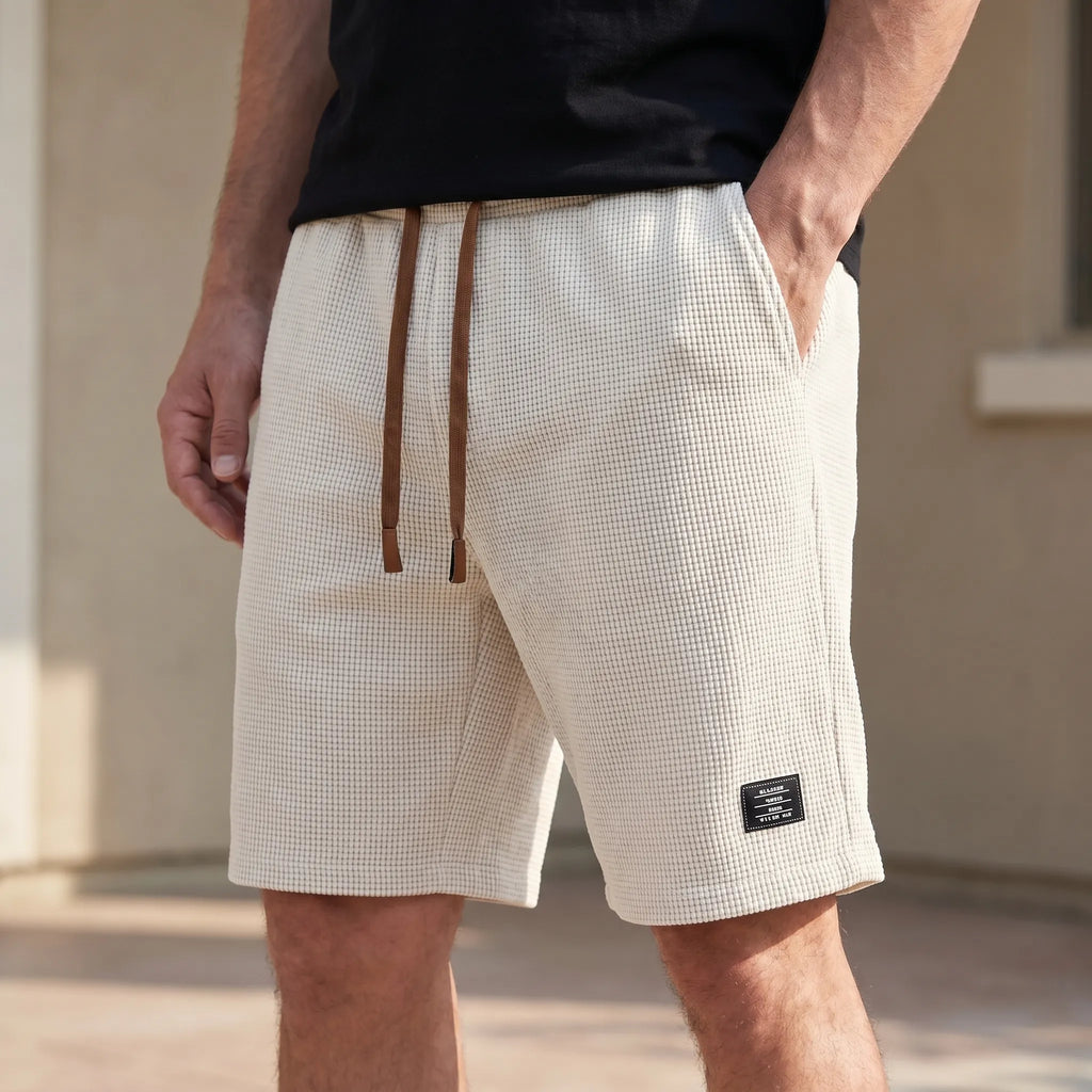 Men's Textured Shorts -  Weekend Casual Wear - Ormexis