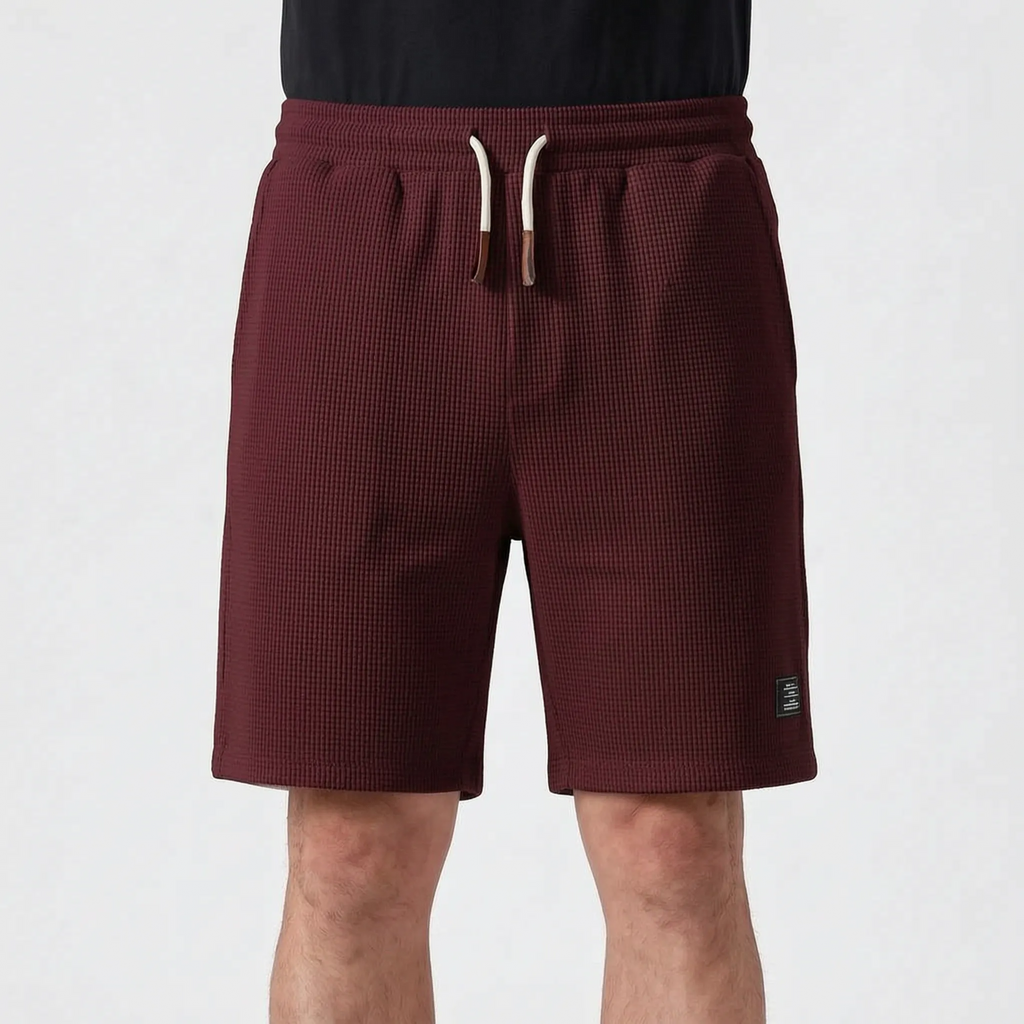 Men's Textured Shorts -  Weekend Casual Wear - Ormexis