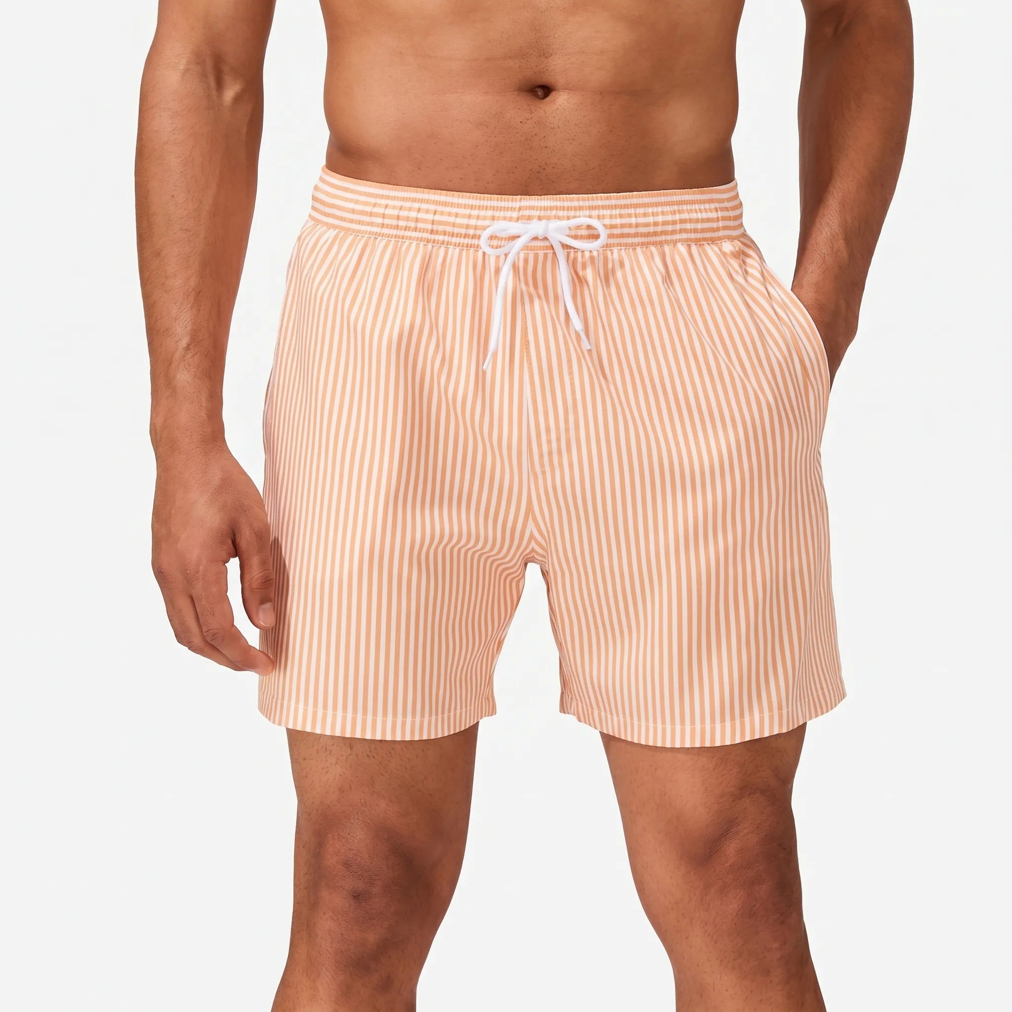 Striped Summer Swimming Trunks -  Poolside Lounging - Ormexis