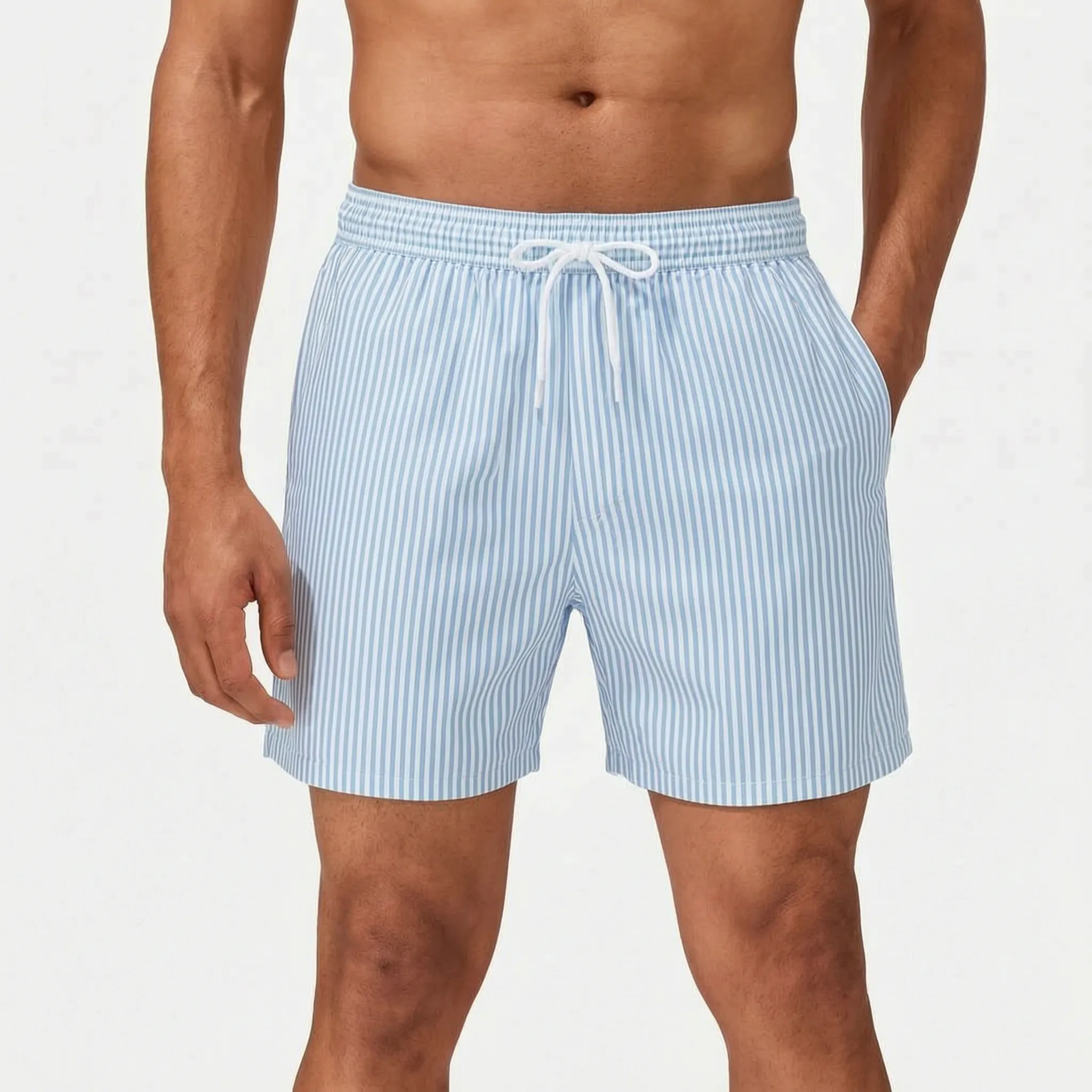 Striped Summer Swimming Trunks -  Poolside Lounging - Ormexis