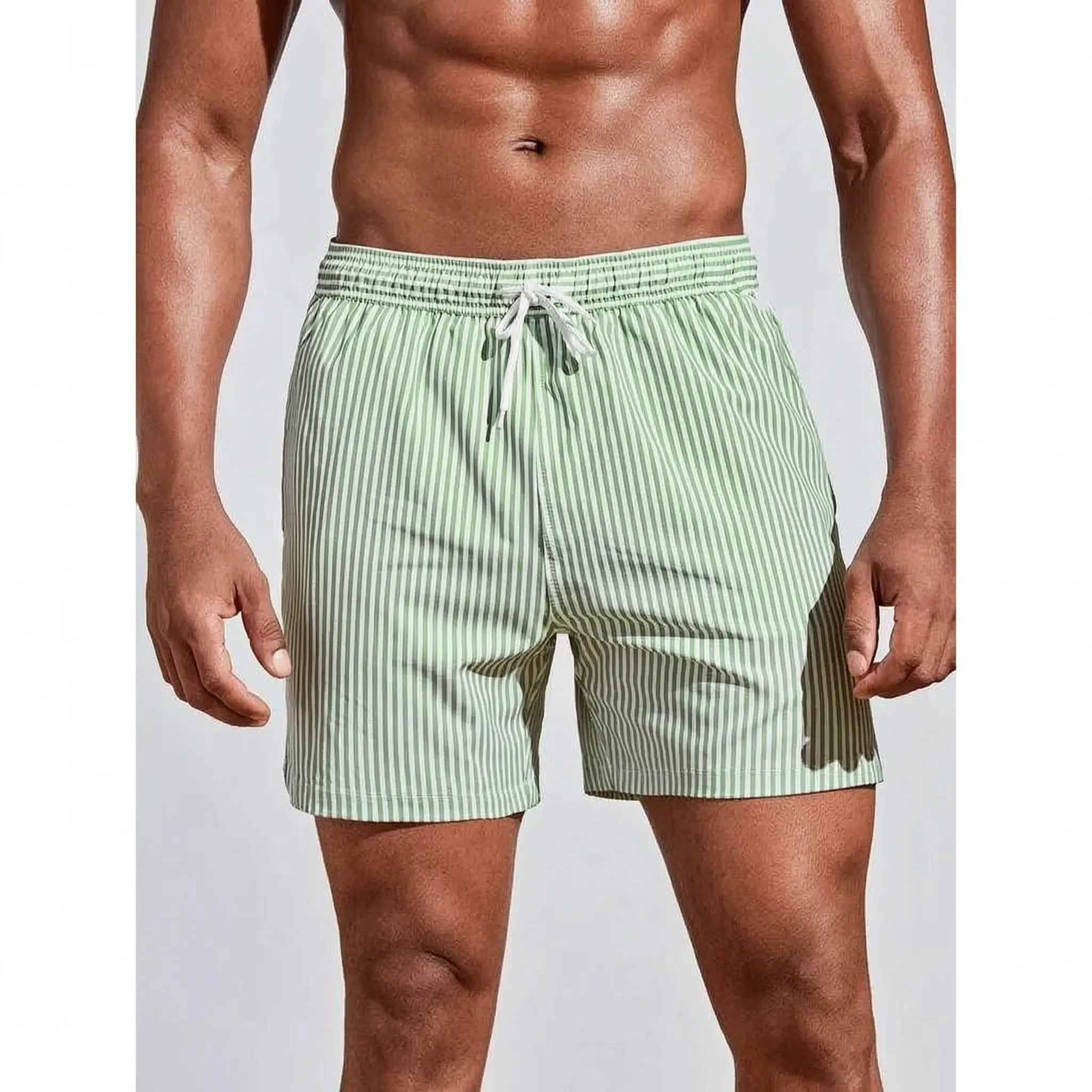 Striped Summer Swimming Trunks -  Poolside Lounging - Ormexis