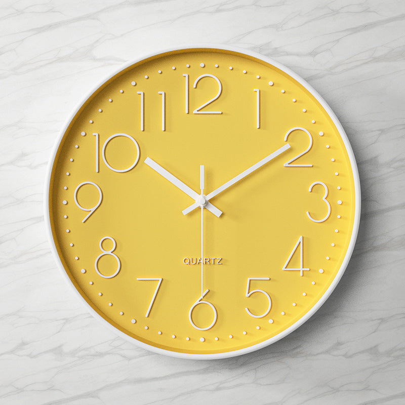 Vibrant Oversized Wall Clock With Silent Mechanism For Serene Eco Friendly Decor