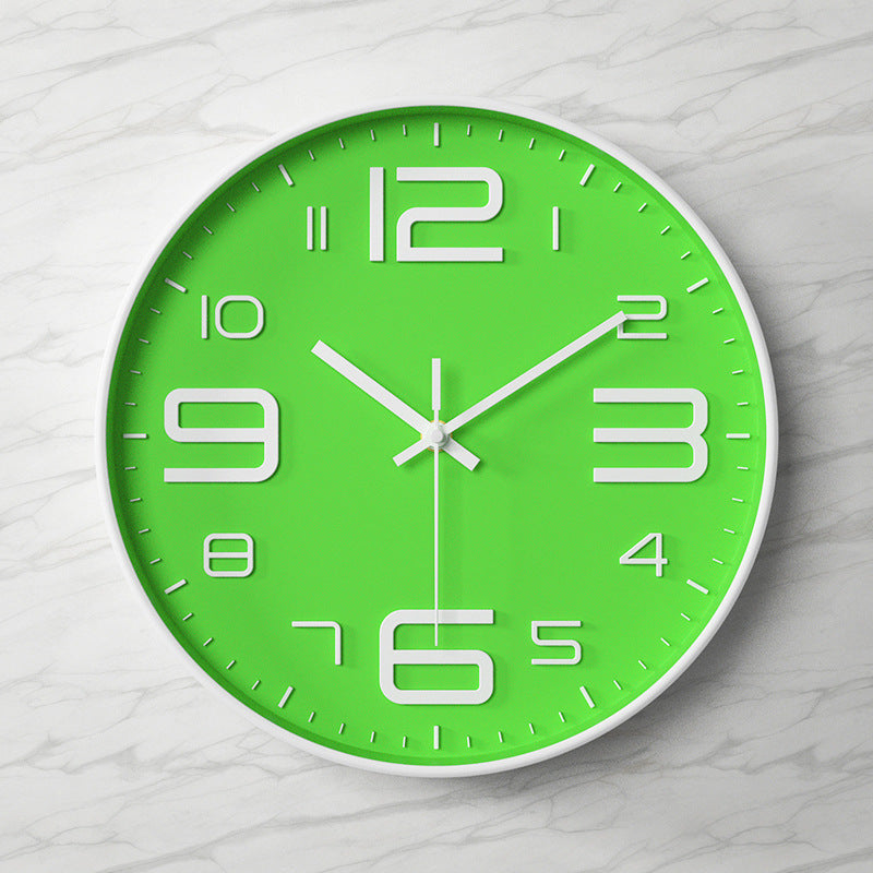 Vibrant Oversized Wall Clock With Silent Mechanism For Serene Eco Friendly Decor