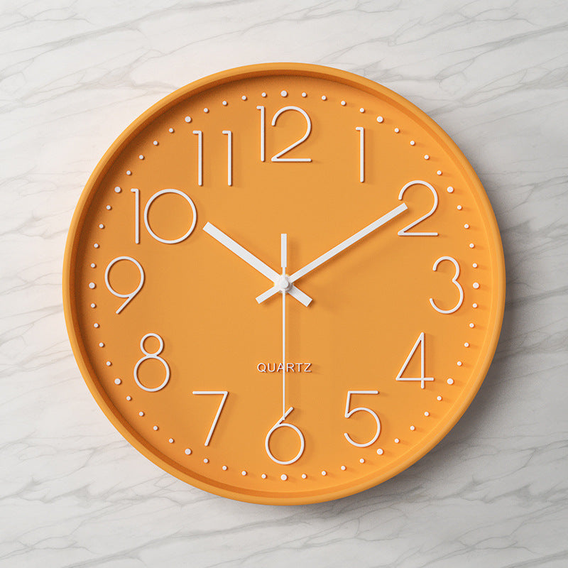 Vibrant Oversized Wall Clock With Silent Mechanism For Serene Eco Friendly Decor
