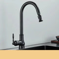 VintageTap Antique Brass Faucet With Swivel Spout For Retro Kitchens