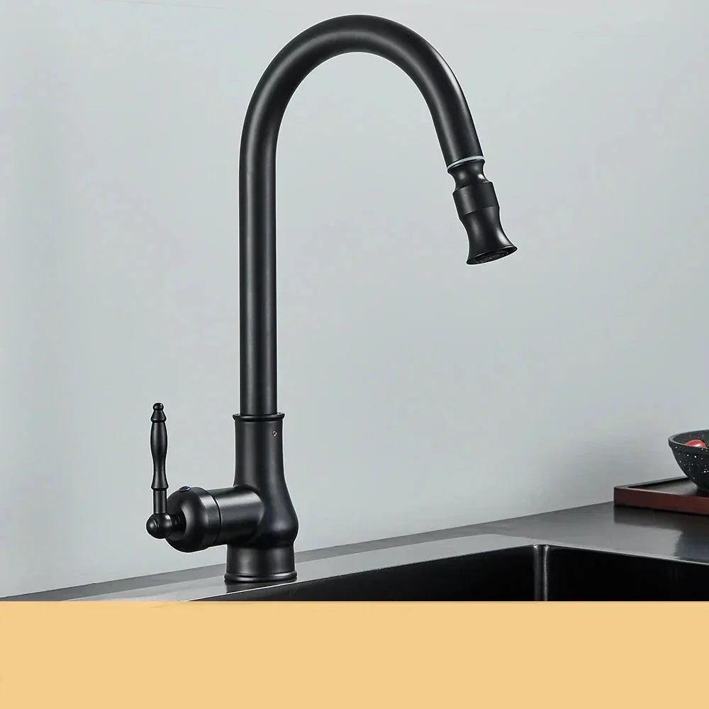 VintageTap Antique Brass Faucet With Swivel Spout For Retro Kitchens