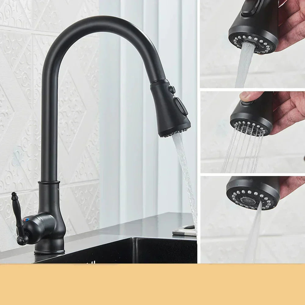 VintageTap Antique Brass Faucet With Swivel Spout For Retro Kitchens
