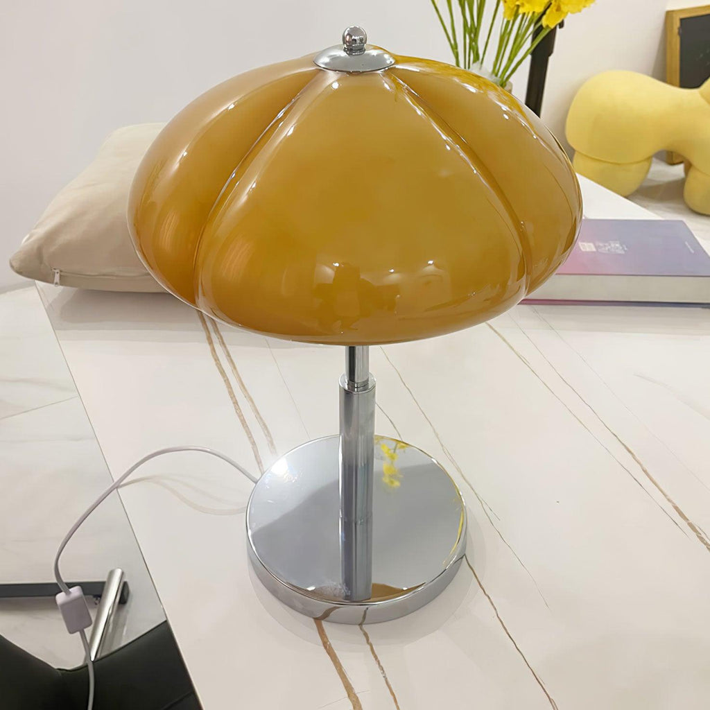 Mushroom Lamp With Bauhaus Influence And Clean Geometric Silhouette