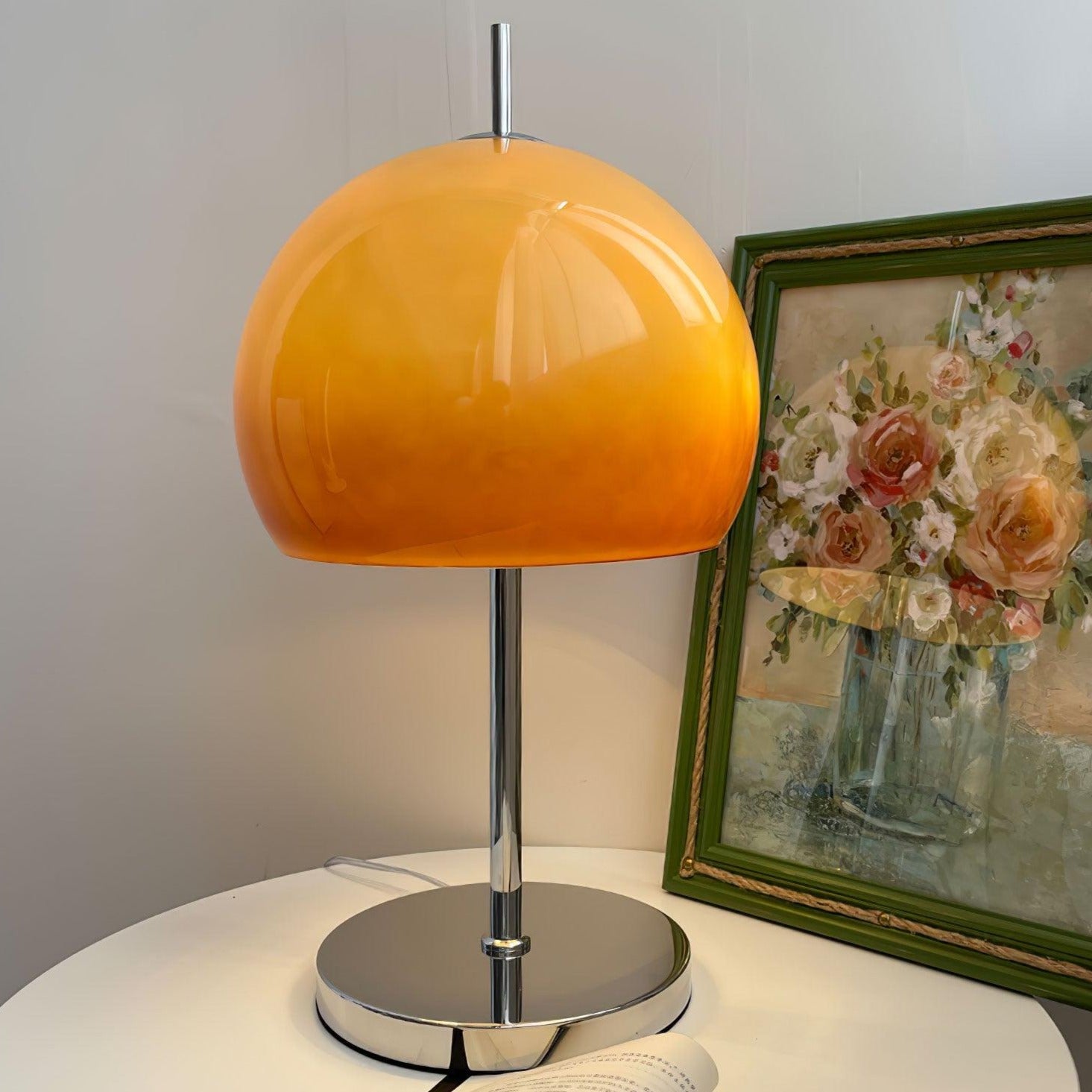 Mushroom Lamp With Bauhaus Influence And Clean Geometric Silhouette