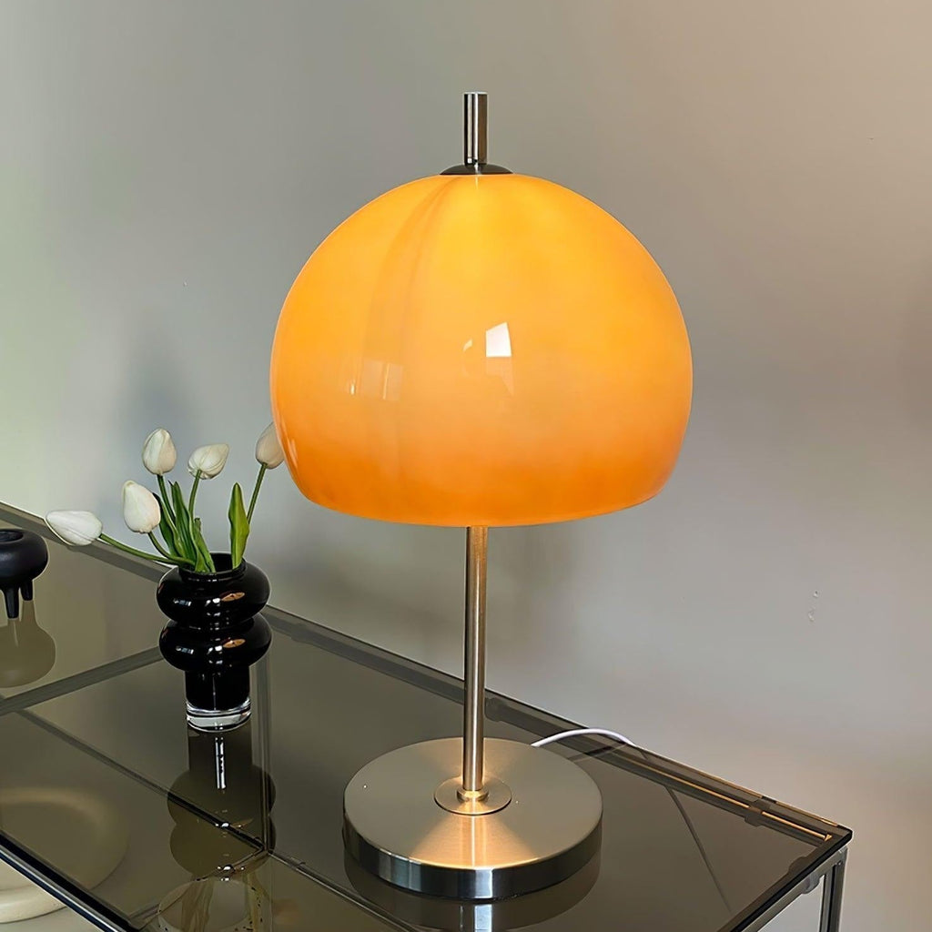 Mushroom Lamp With Bauhaus Influence And Clean Geometric Silhouette