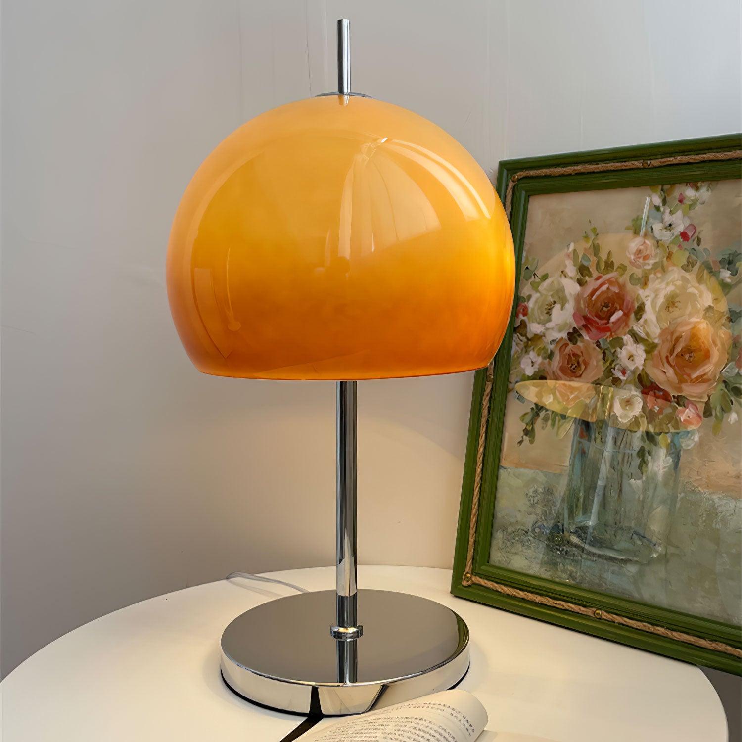 Mushroom Lamp With Bauhaus Influence And Clean Geometric Silhouette