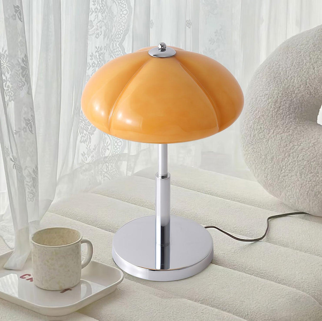 Mushroom Lamp With Bauhaus Influence And Clean Geometric Silhouette
