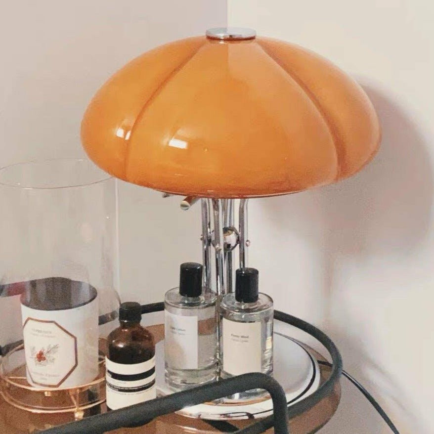 Mushroom Lamp With Bauhaus Influence And Clean Geometric Silhouette