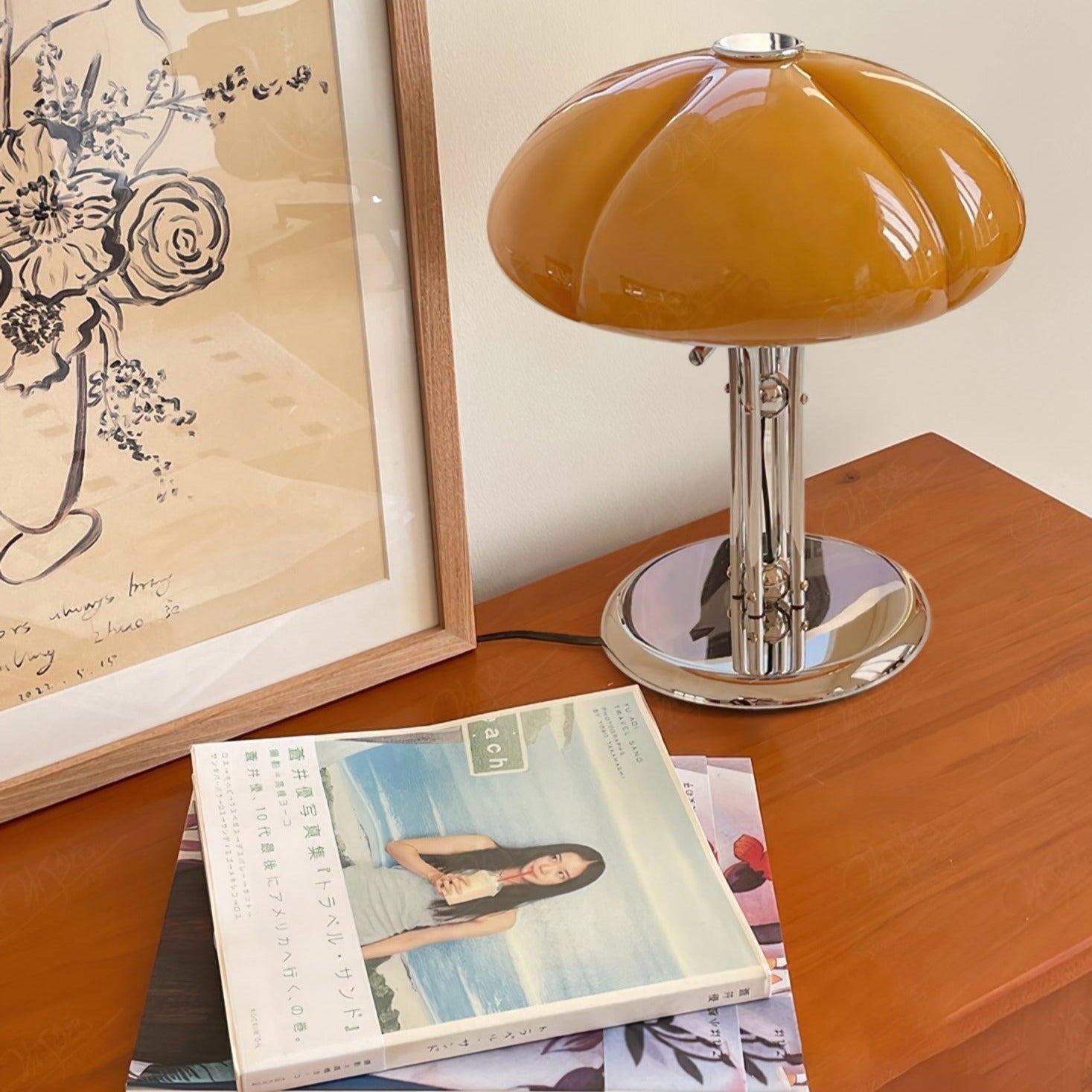 Mushroom Lamp With Bauhaus Influence And Clean Geometric Silhouette