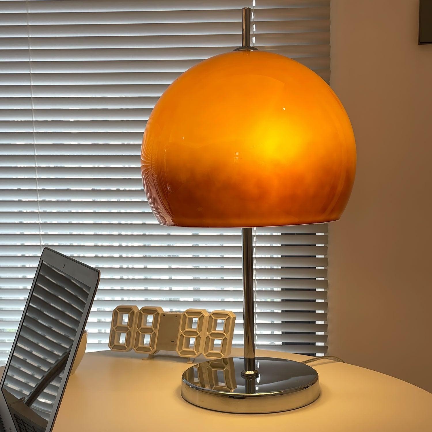 Mushroom Lamp With Bauhaus Influence And Clean Geometric Silhouette