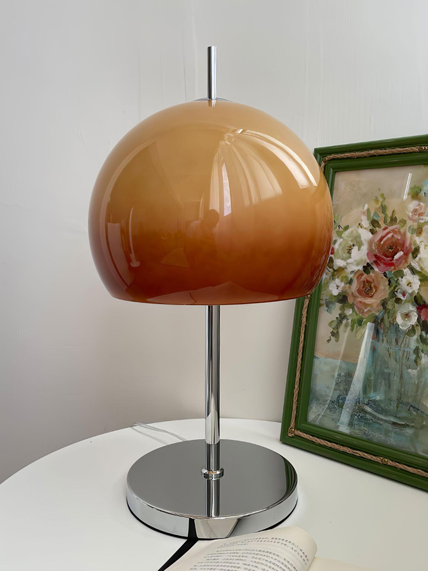 Mushroom Lamp With Bauhaus Influence And Clean Geometric Silhouette
