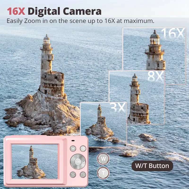 Retro-Style Digital Camera With 1080P Video, Compact And Lightweight For Everyday Use