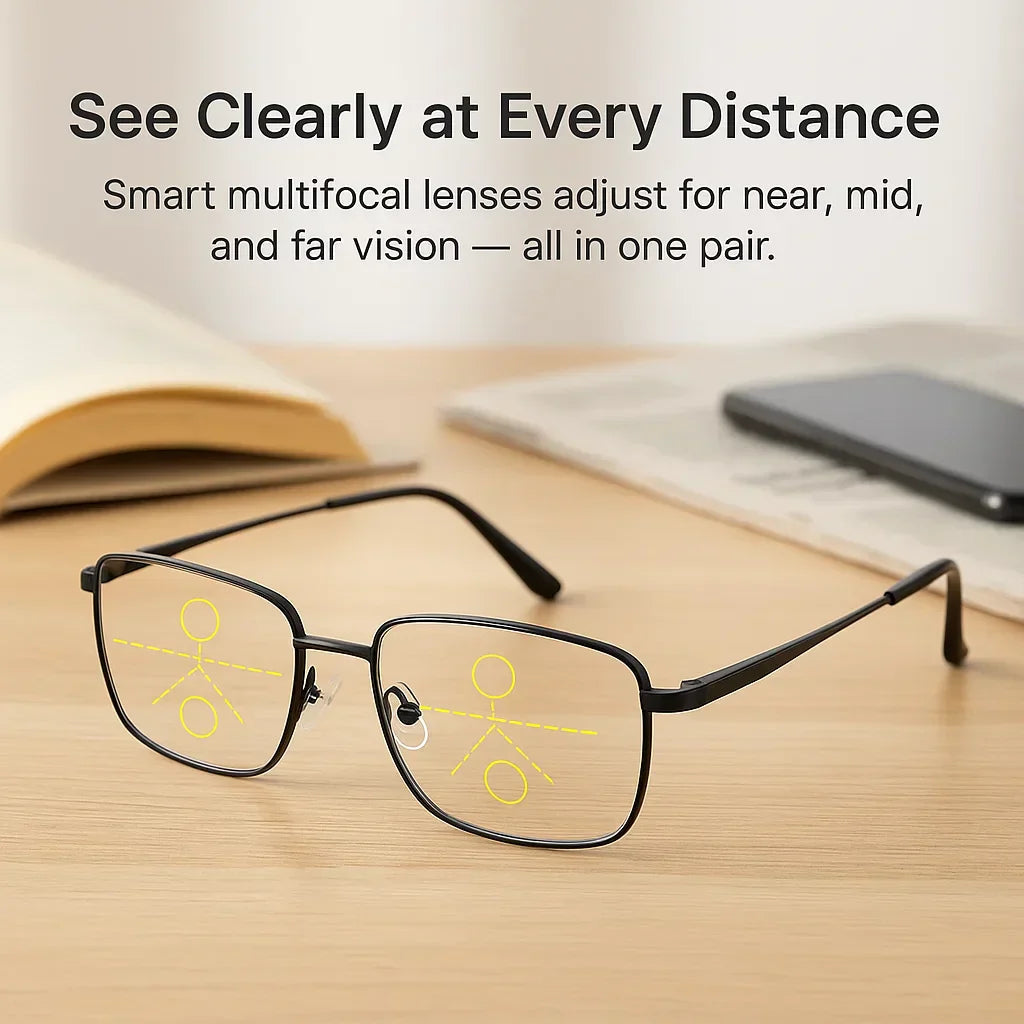 VisoLux Progressive Eyeglasses With Photochromic Lenses For Clarity All Day