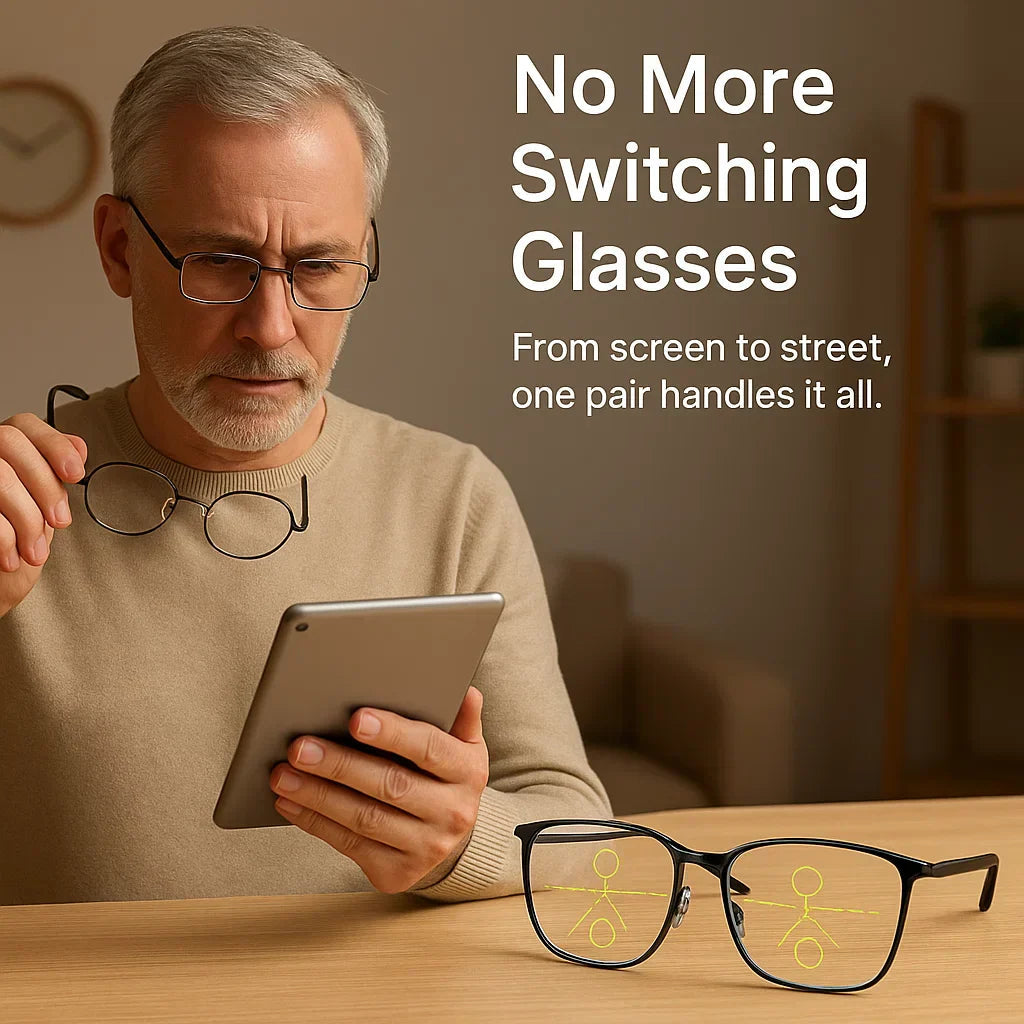 VisoLux Progressive Eyeglasses With Photochromic Lenses For Clarity All Day