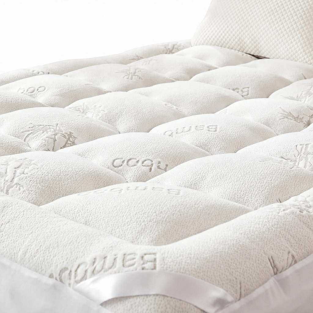 EcoComfort Collection Quilted Waterproof and Breathable Mattress Protector Bamboo Viscose