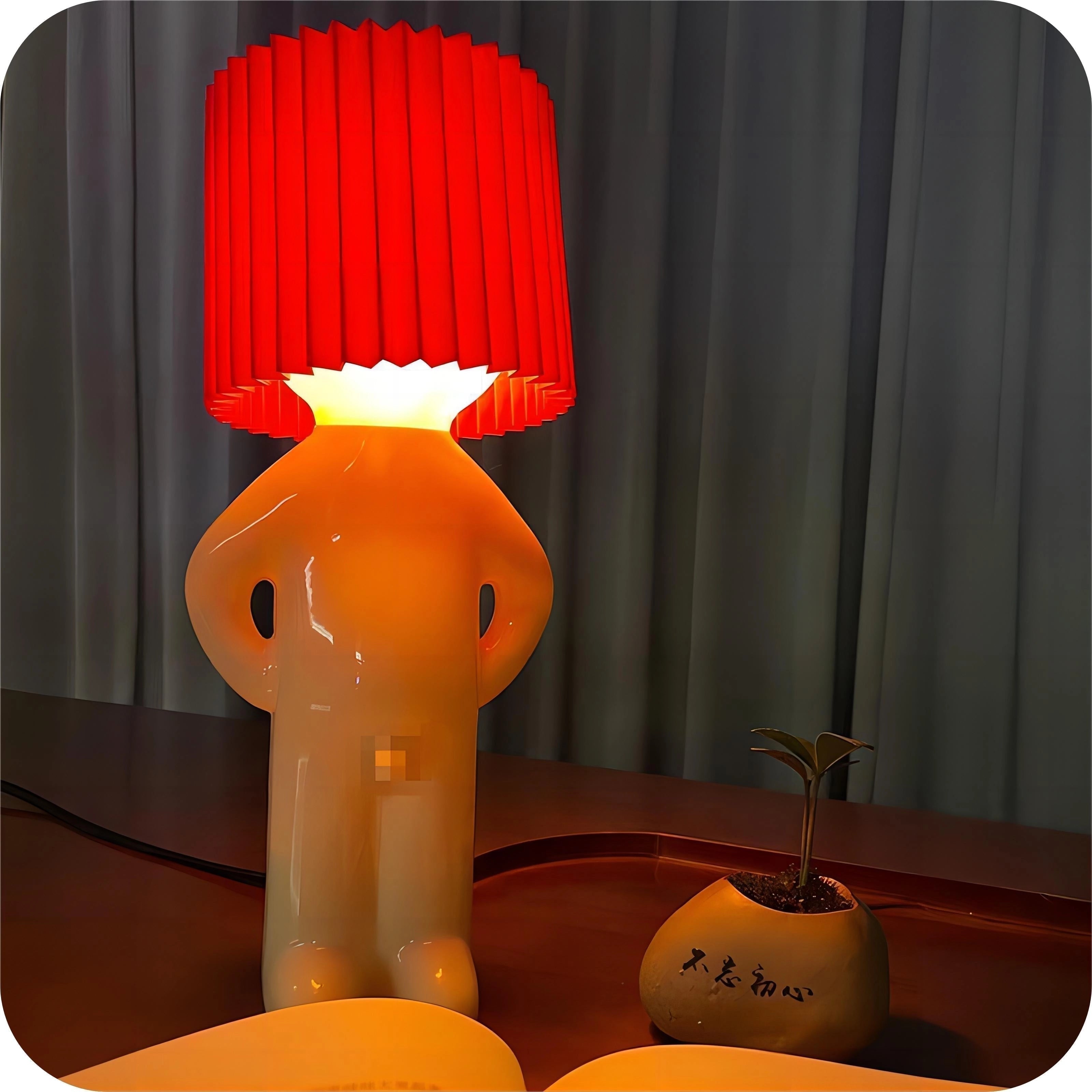 WackyLamp Human-Shaped Cordless Table Lamp For Living Room And Bedroom