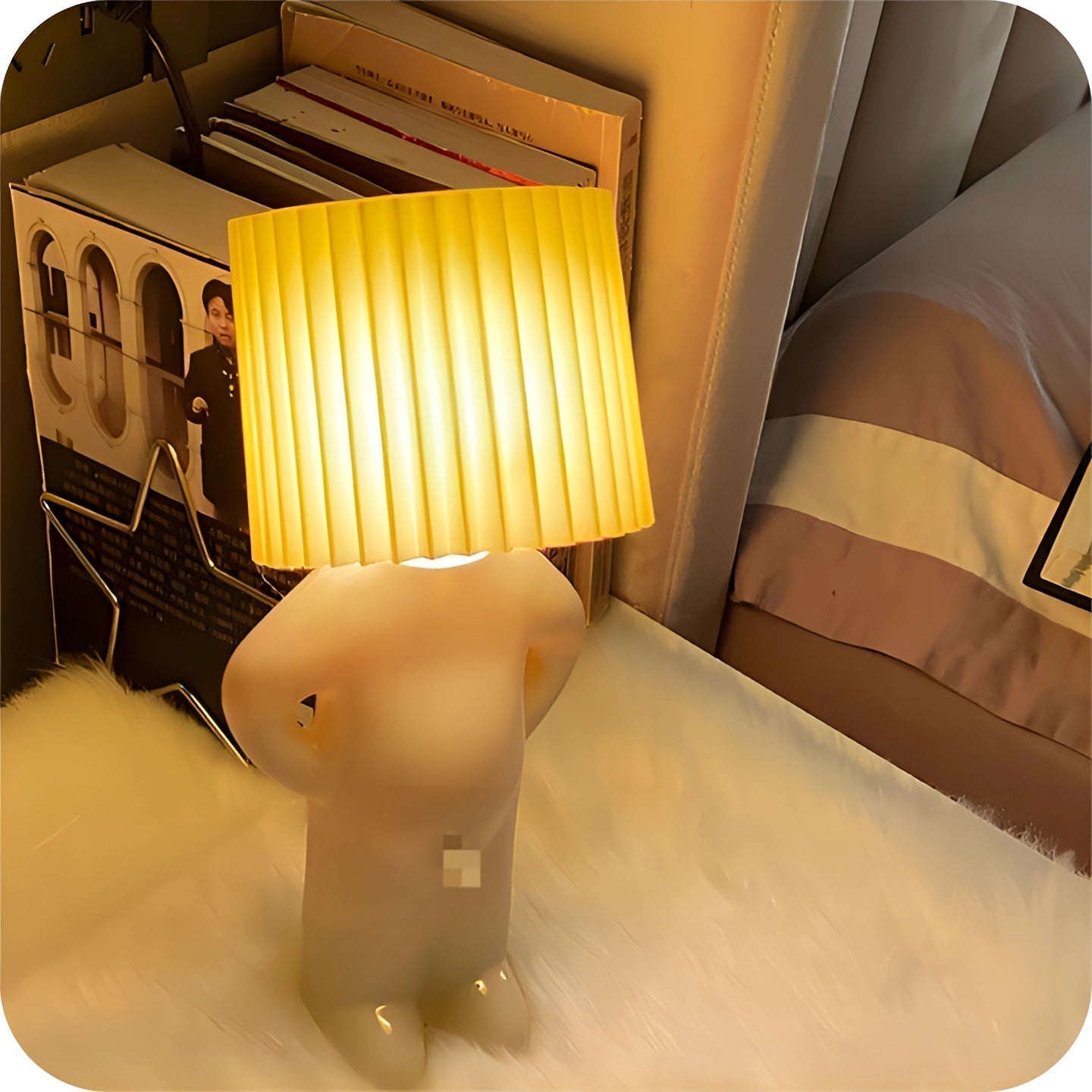 WackyLamp Human-Shaped Cordless Table Lamp For Living Room And Bedroom