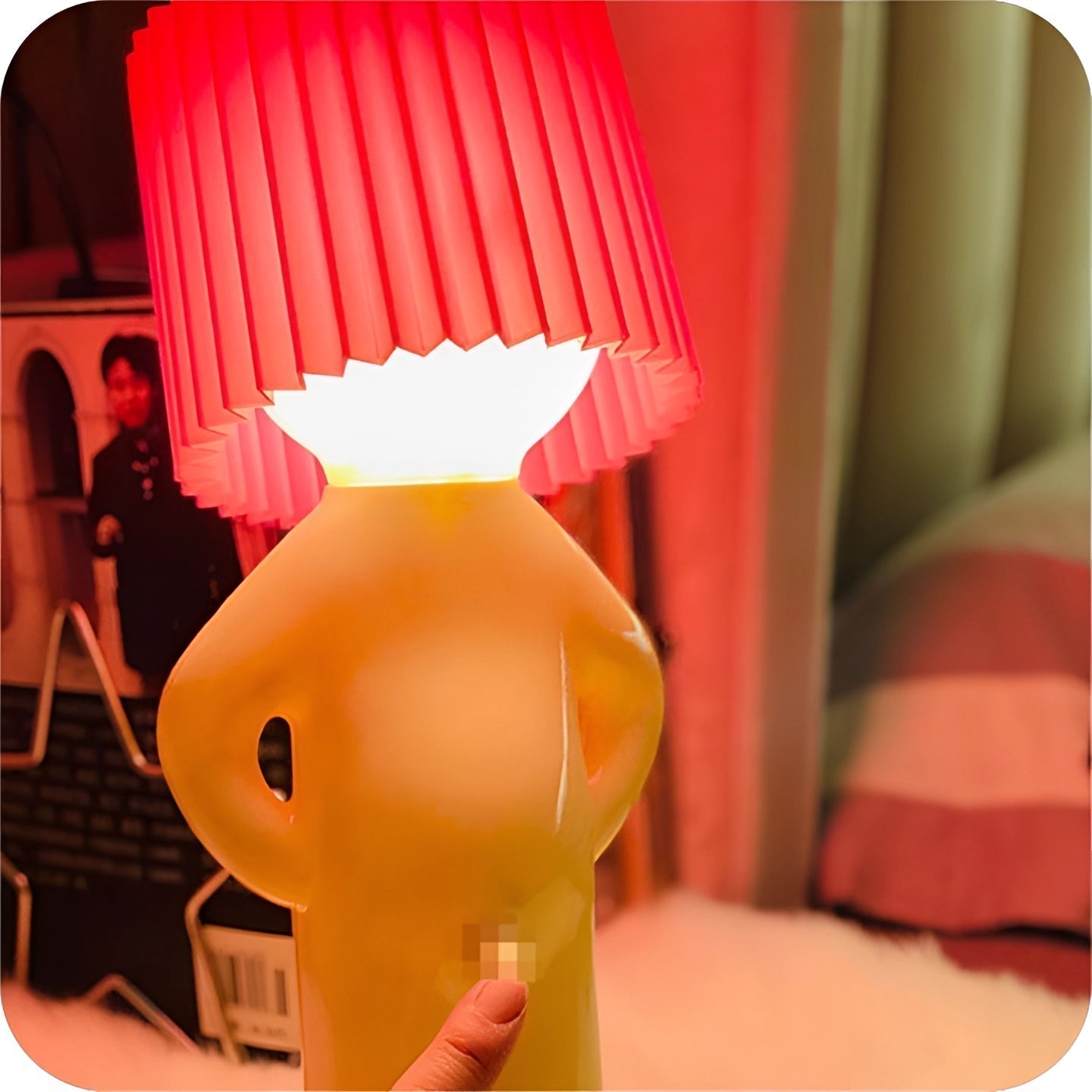 WackyLamp Human-Shaped Cordless Table Lamp For Living Room And Bedroom