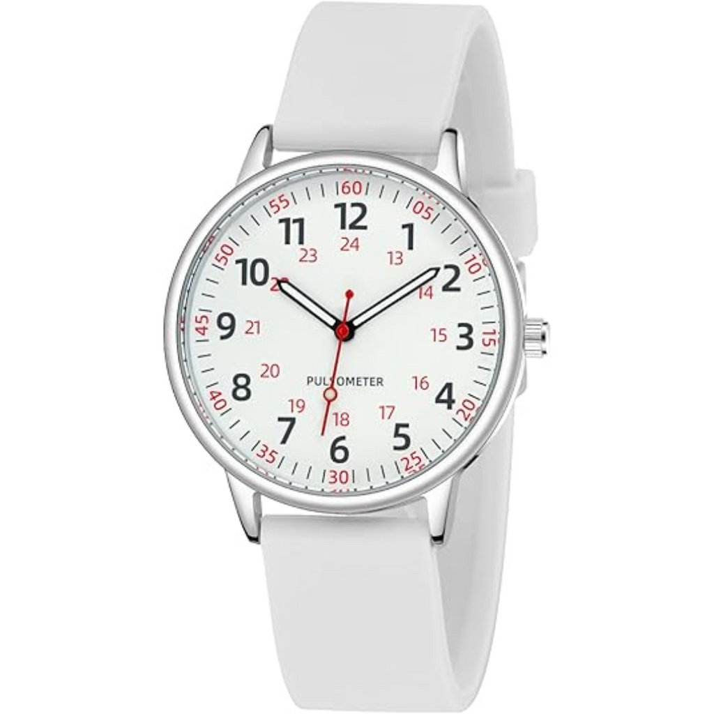 Waterproof Watch With Visible Second Hand And Soft Silicone Band For Precise Timekeeping