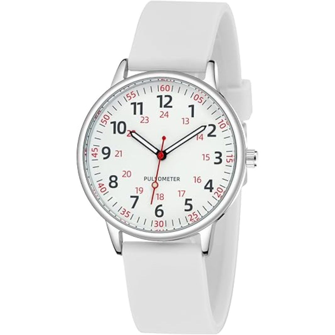 Waterproof Watch With Visible Second Hand And Soft Silicone Band For Precise Timekeeping