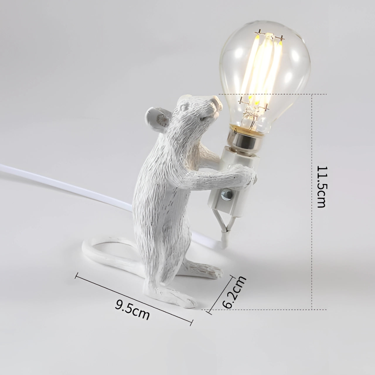 Whimsical Decor Gold Mouse Lamp With Playful Animal Design For Home