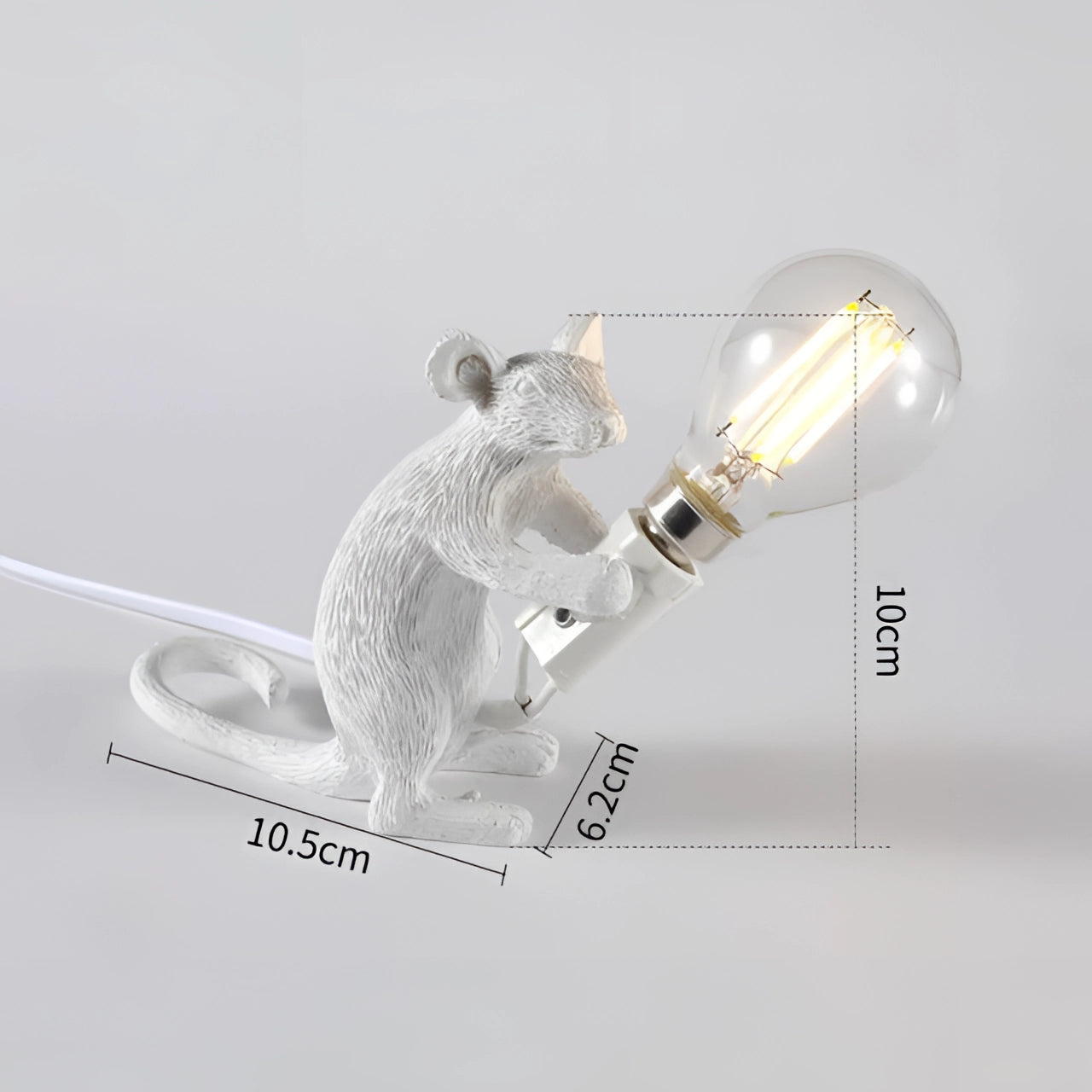 Whimsical Decor Gold Mouse Lamp With Playful Animal Design For Home