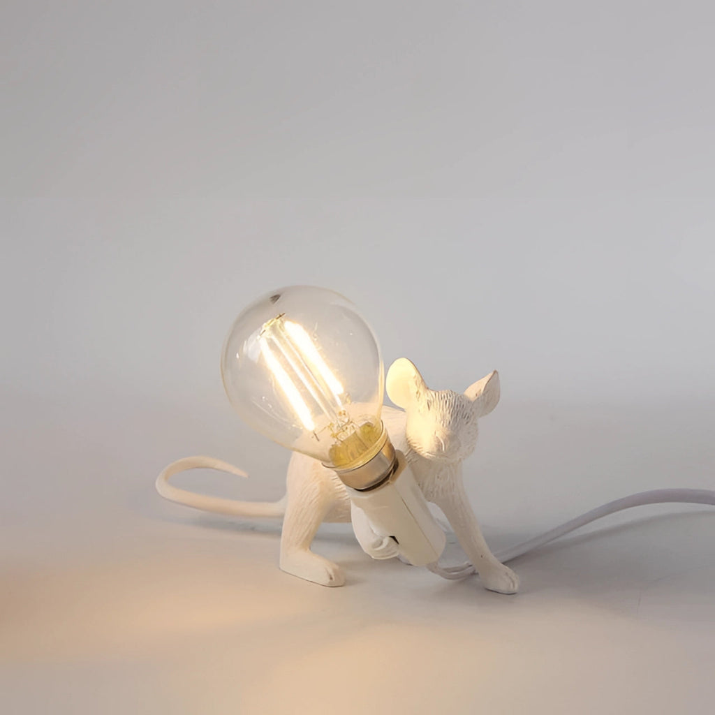 Whimsical Decor Gold Mouse Lamp With Playful Animal Design For Home
