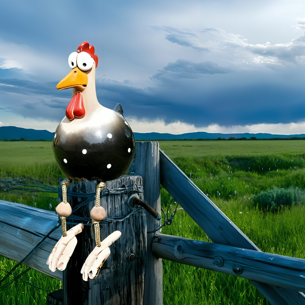 Resin Chicken Garden Statue With Vibrant Eyes For Outdoor Yard Decor