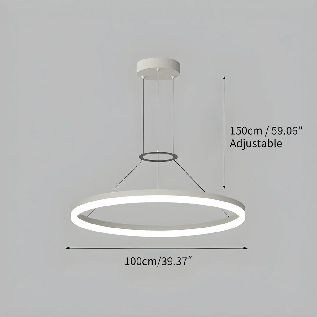 Round Pendant Light For Living Rooms And Kitchens With LED