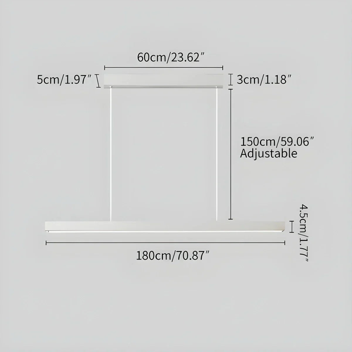 Contemporary Slim Pendant Light For Kitchen Island, Modern Fixture