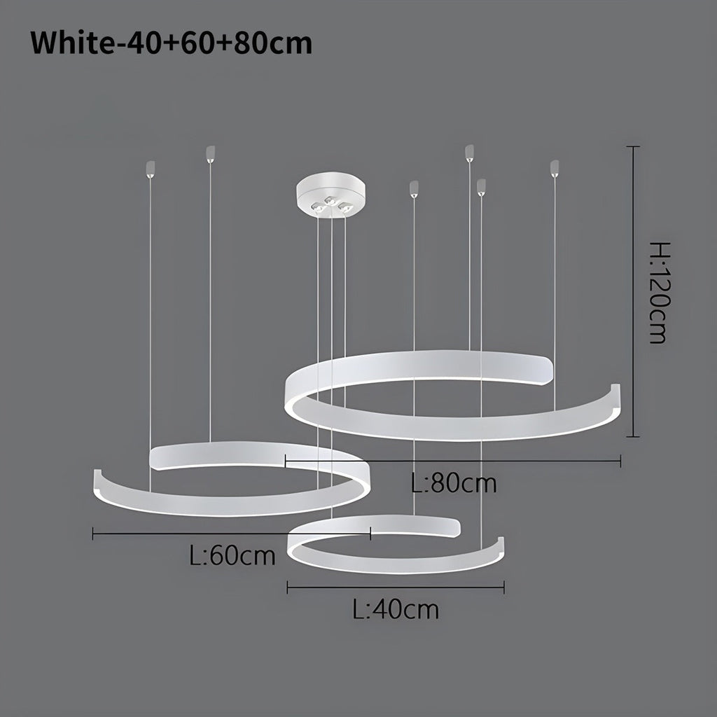 Sleek Circular LED Ring Chandelier For Living Room Decor