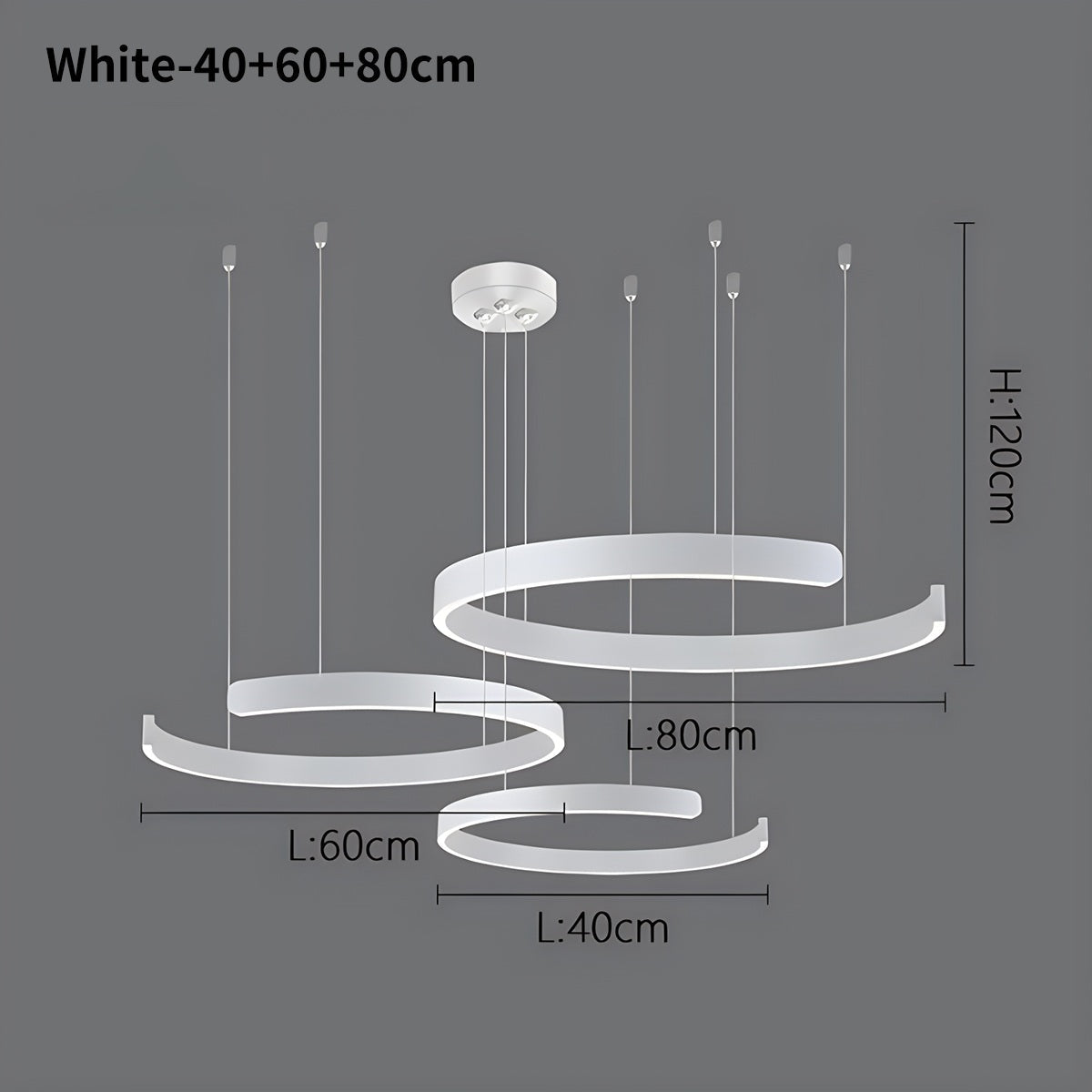 Sleek Circular LED Ring Chandelier For Living Room Decor