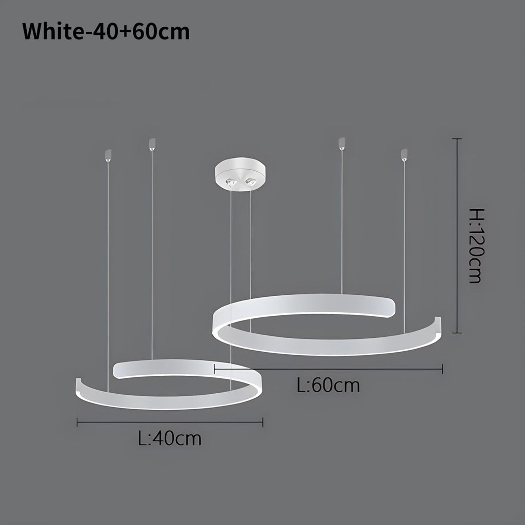 Sleek Circular LED Ring Chandelier For Living Room Decor