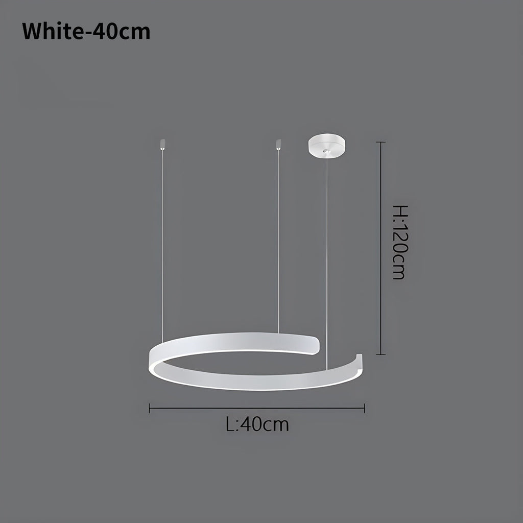 Sleek Circular LED Ring Chandelier For Living Room Decor