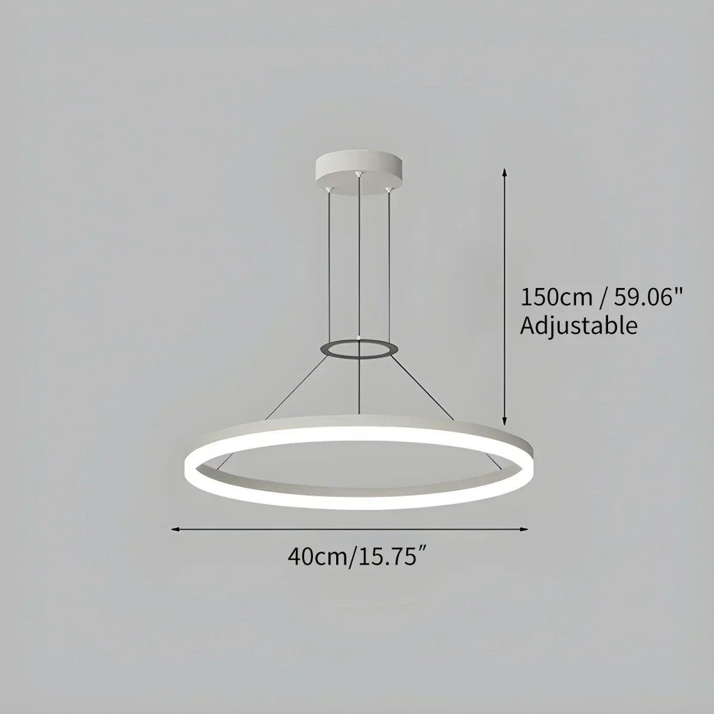 Round Pendant Light For Living Rooms And Kitchens With LED