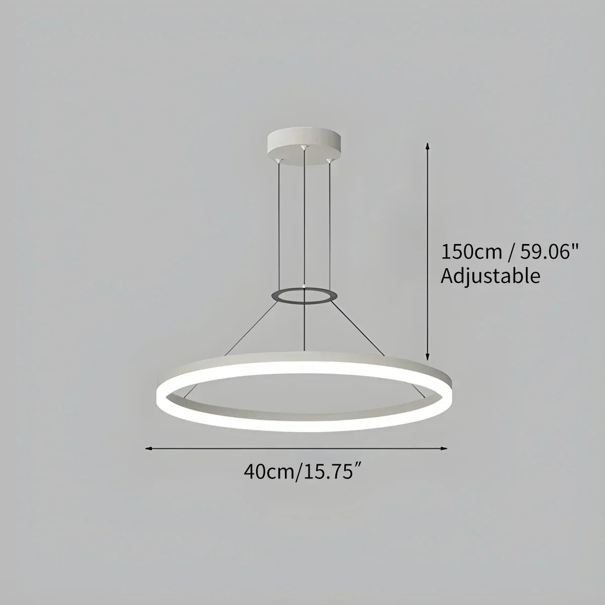 Round Pendant Light For Living Rooms And Kitchens With LED