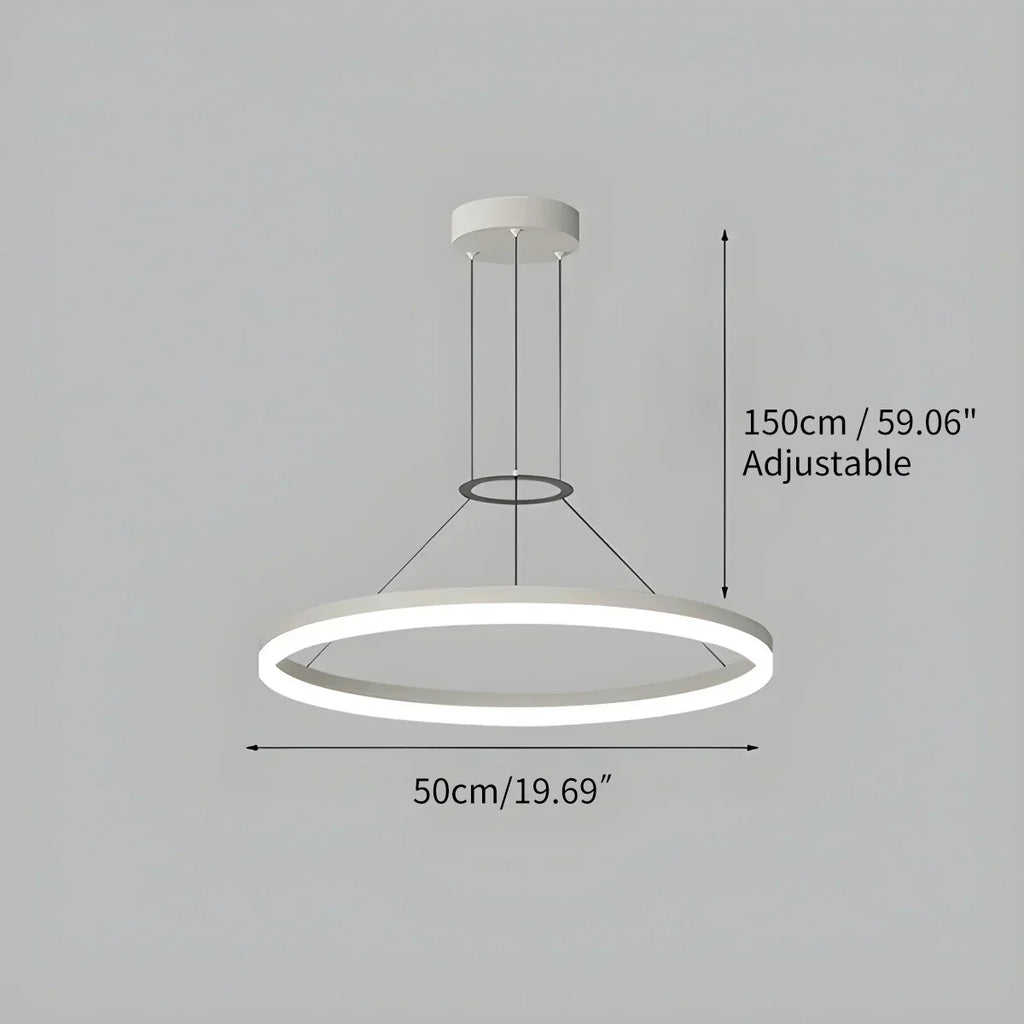Round Pendant Light For Living Rooms And Kitchens With LED