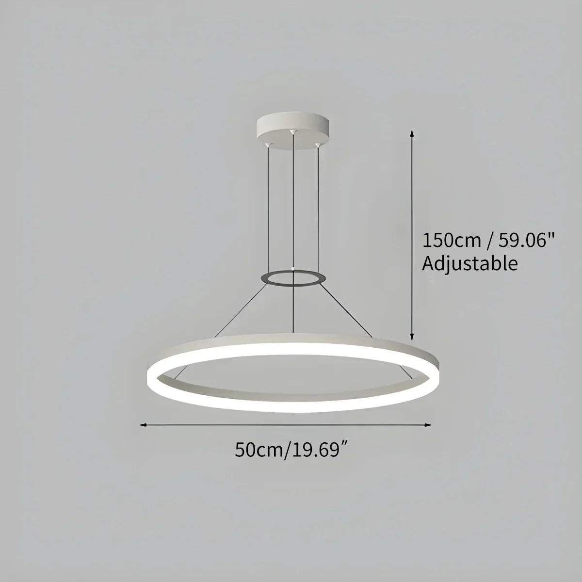 Round Pendant Light For Living Rooms And Kitchens With LED