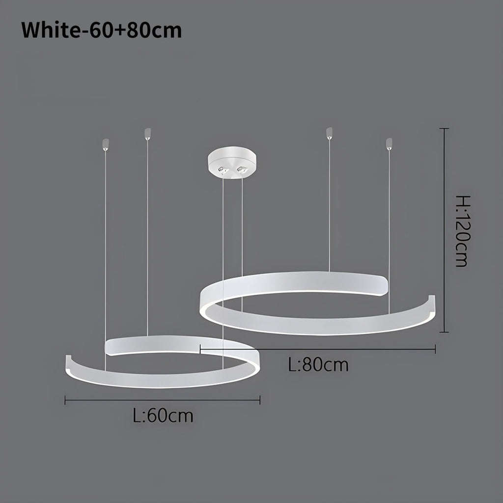 Sleek Circular LED Ring Chandelier For Living Room Decor