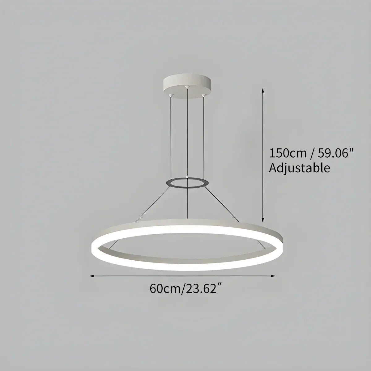 Round Pendant Light For Living Rooms And Kitchens With LED