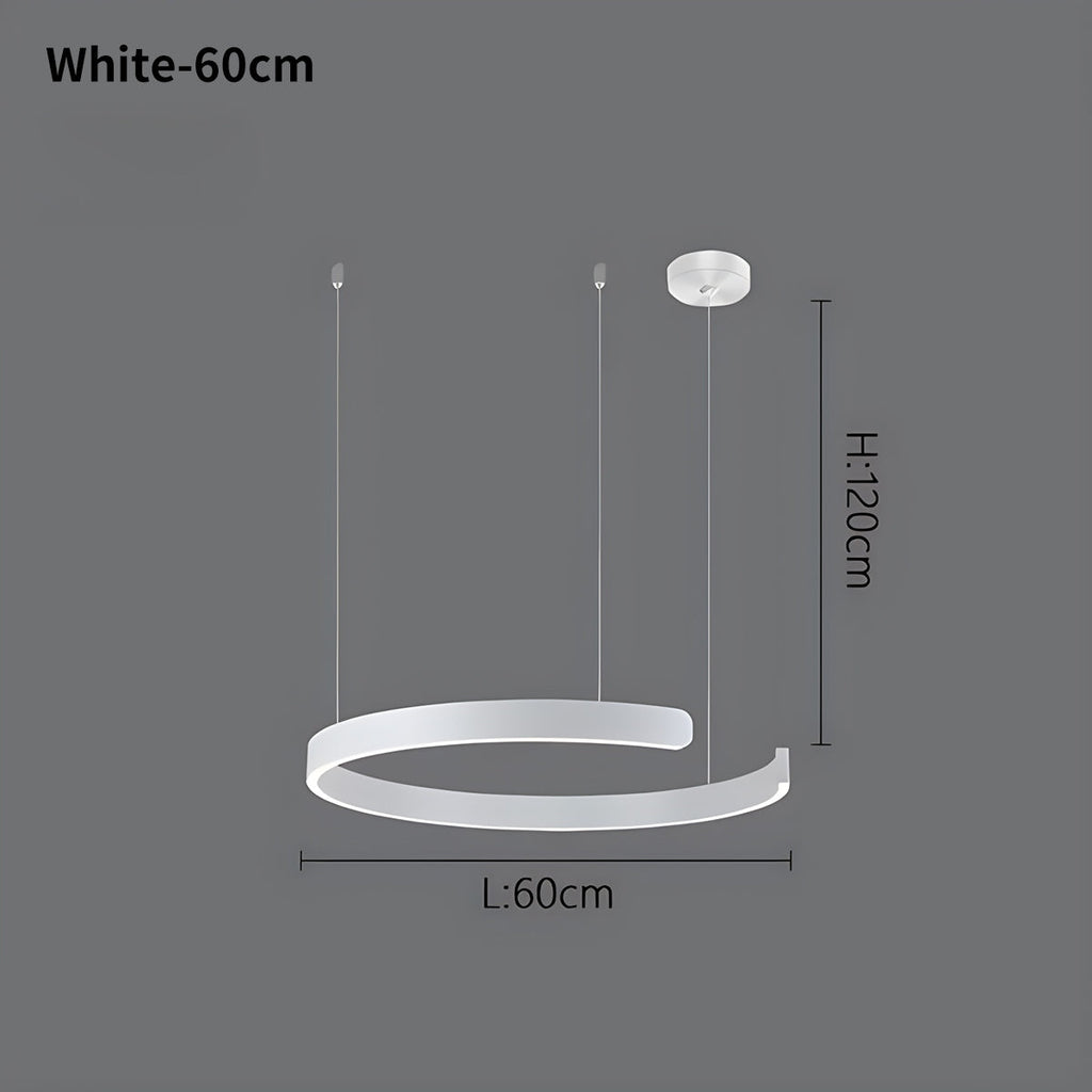 Sleek Circular LED Ring Chandelier For Living Room Decor