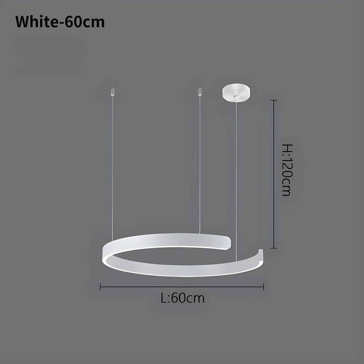 Sleek Circular LED Ring Chandelier For Living Room Decor
