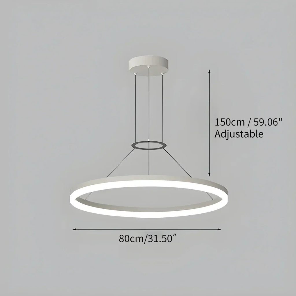 Round Pendant Light For Living Rooms And Kitchens With LED