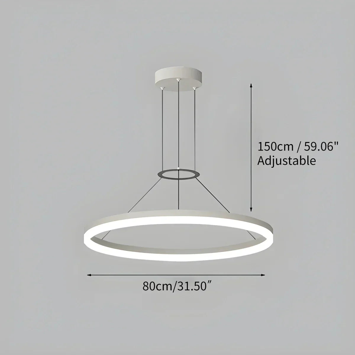 Round Pendant Light For Living Rooms And Kitchens With LED