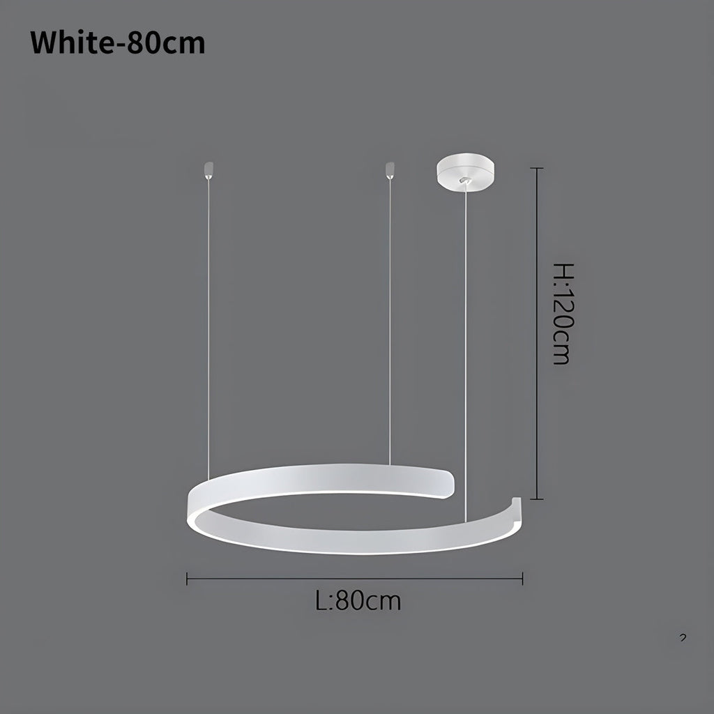 Sleek Circular LED Ring Chandelier For Living Room Decor